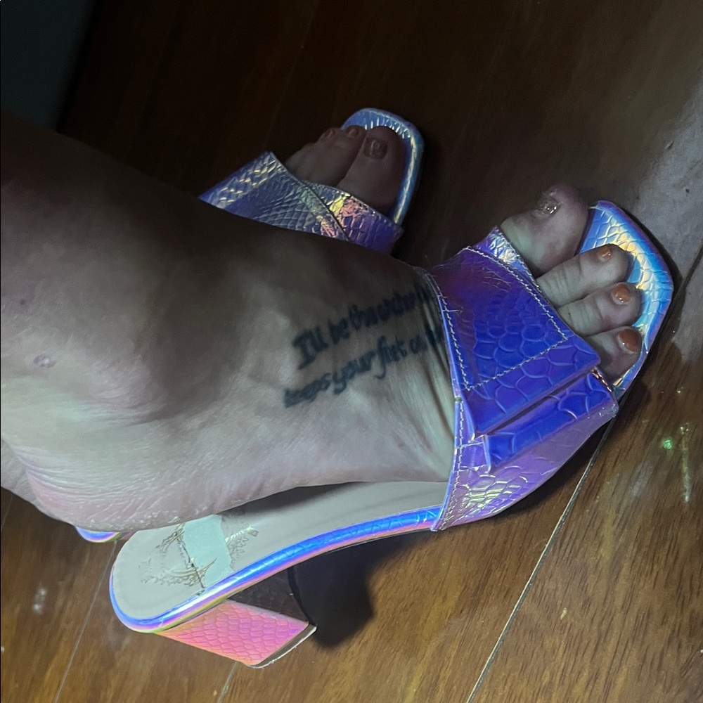 Holographic Women's Slide heels